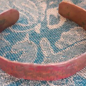 Handmade 1/2" width copper cuff bracelet